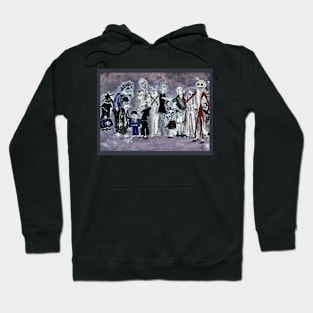 Menagerie of Characters in ink Hoodie